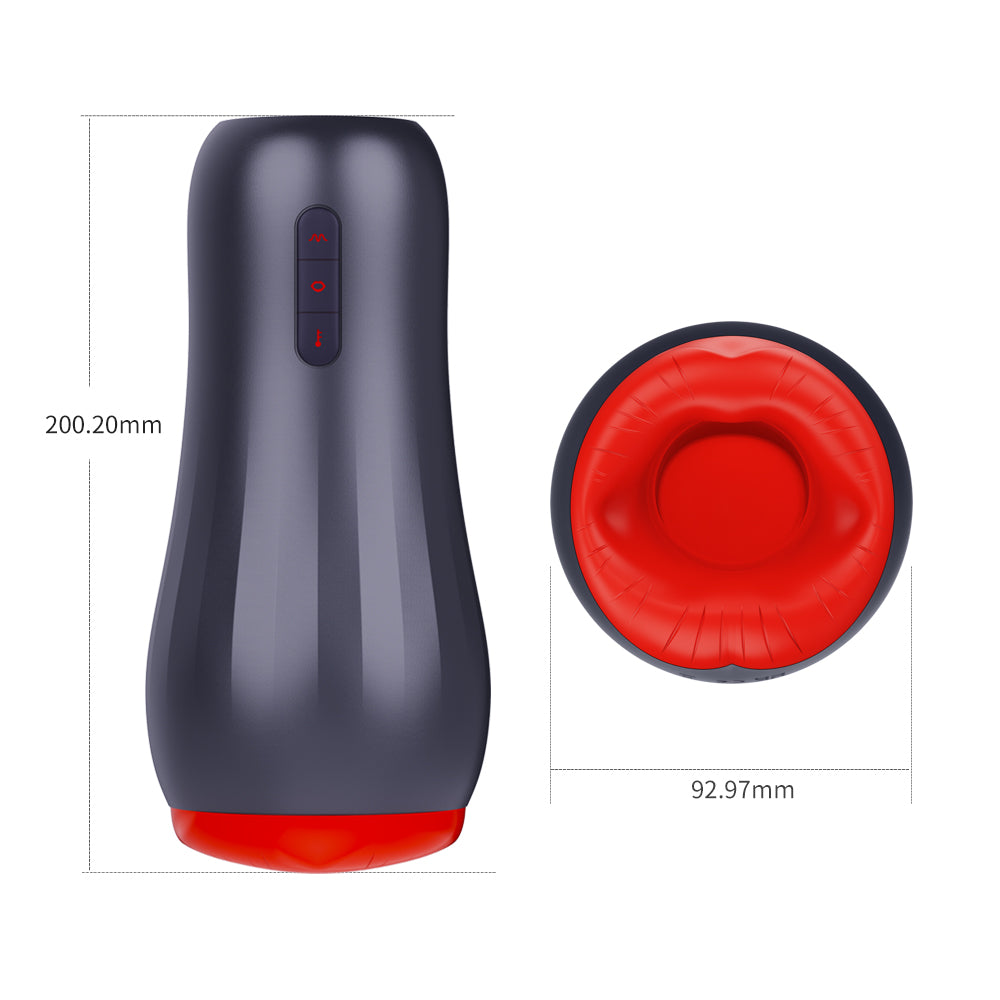 🔥 Vortex | Masturbateur Vibrant, Chauffant & à Succion – 6 Modes de Vibration