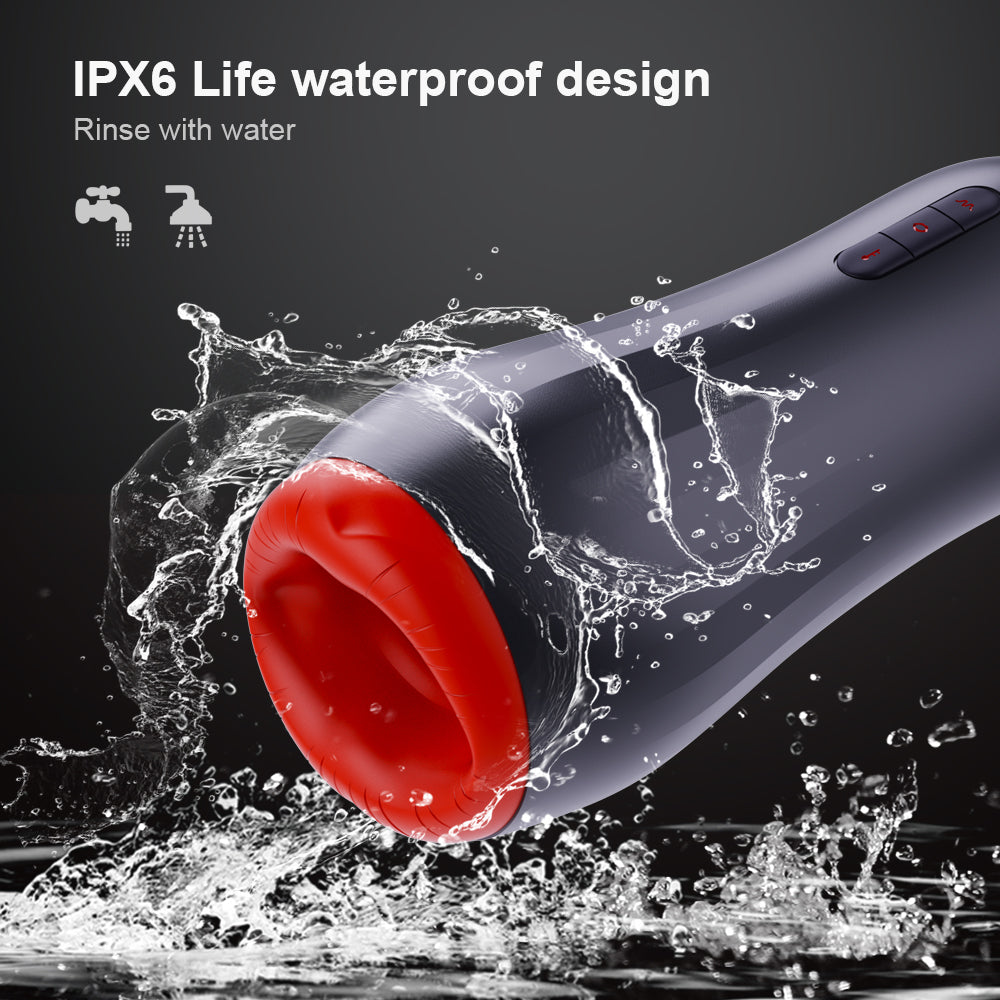 🔥 Vortex | Masturbateur Vibrant, Chauffant & à Succion – 6 Modes de Vibration