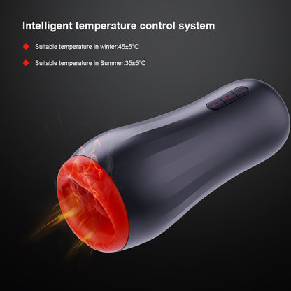 🔥 Vortex | Masturbateur Vibrant, Chauffant & à Succion – 6 Modes de Vibration