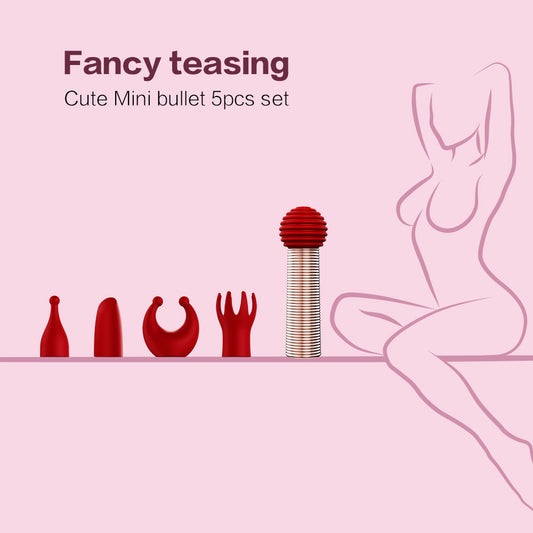 Roman | Mini Stimulateur Massant Intime 5 Embouts – Polyvalent & Discret
