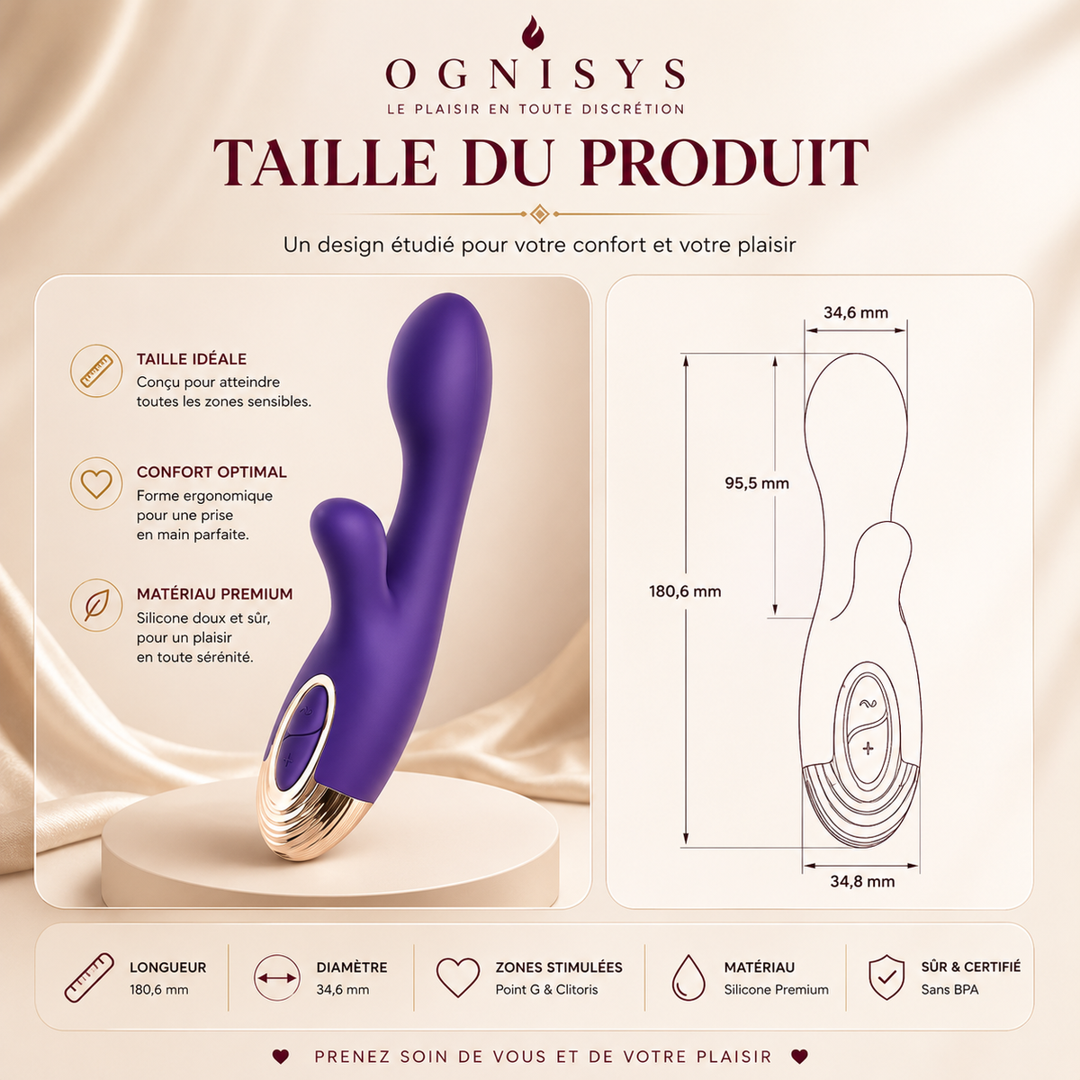 Kelly | Stimulateur Massant Intime Double & Chauffant
