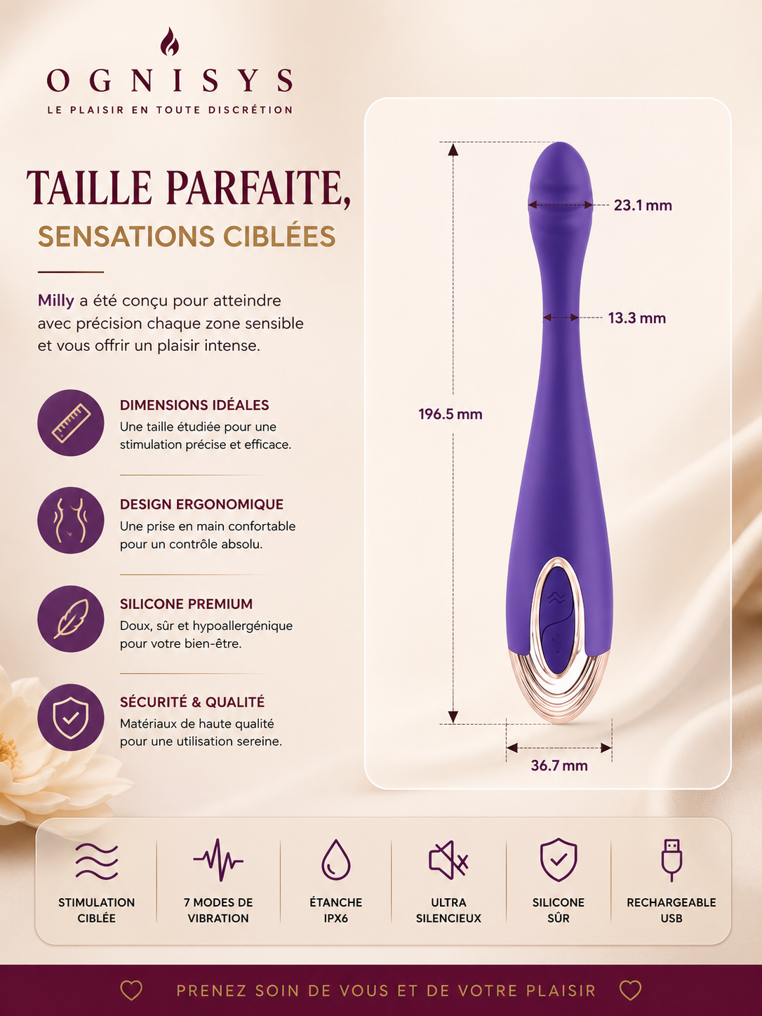 Milly | Stimulateur Massant Intime avec Chauffage & Vibrations Multiples