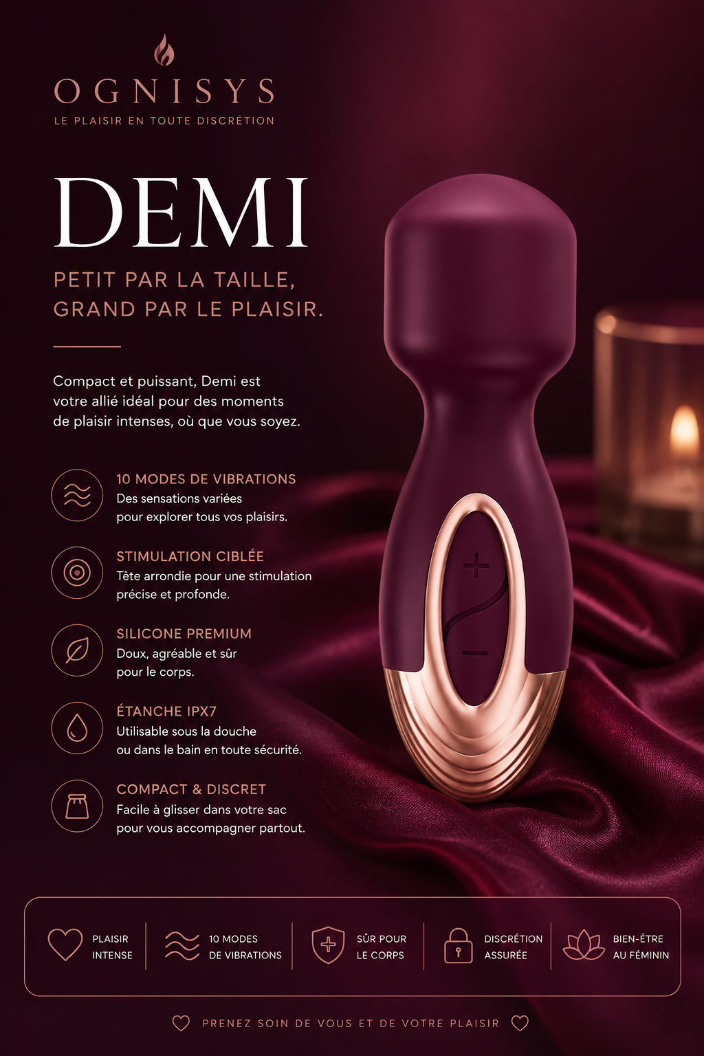 Demi | Stimulateur Massant Intime Puissant & Élégant