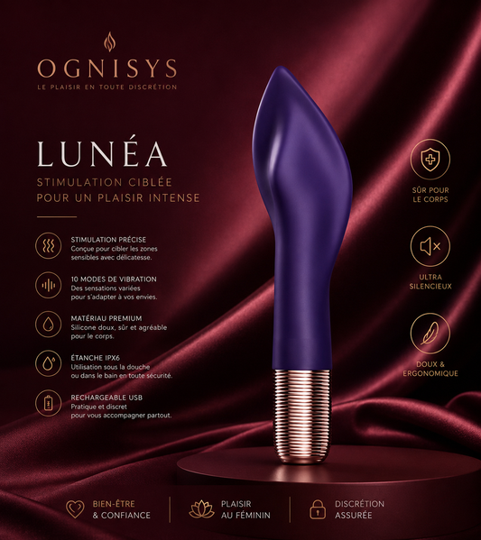 Lunéa | Stimulateur Massant Intime Précis – 10 Modes de Vibration