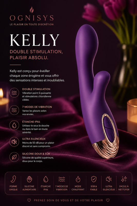 Kelly | Stimulateur Massant Intime Double & Chauffant