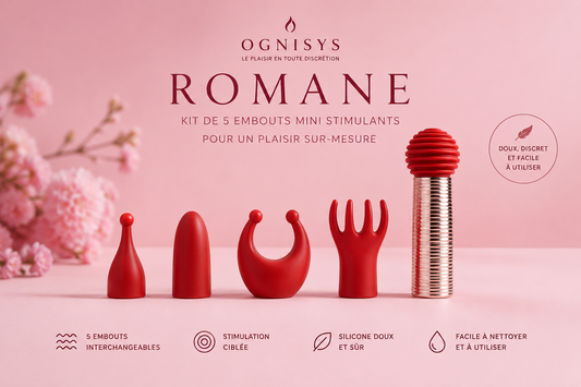 Roman | Mini Stimulateur Massant Intime 5 Embouts – Polyvalent & Discret